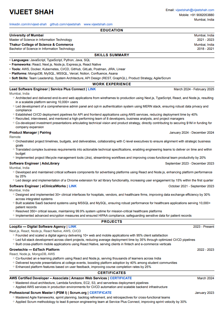 Resume Builder — ATS-optimized resumes that land interviews